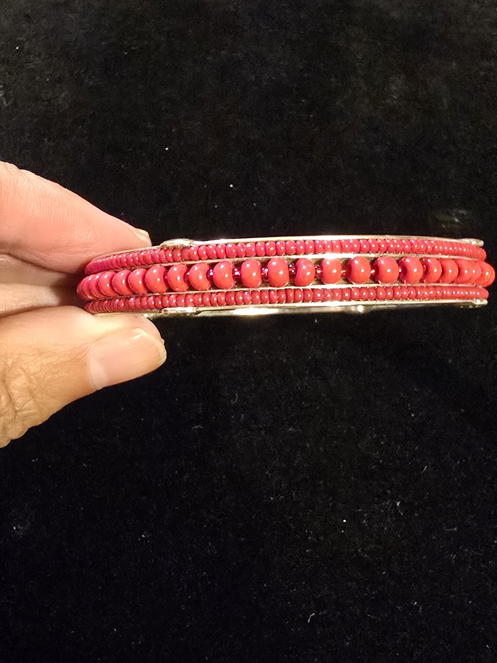 Brighton Red Beaded Wrap Bracelet